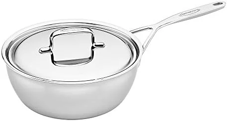 demeyere 5 plus stainless steel 35 qt saucier