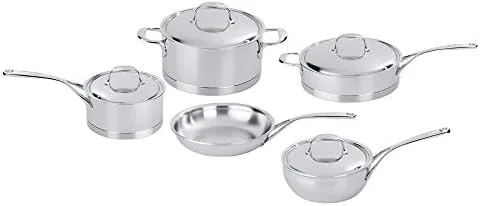 demeyere atlantis 9 pc stainless steel cookware set