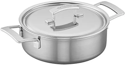 demeyere industry 5 ply 3 qt stainless steel deep saute pan